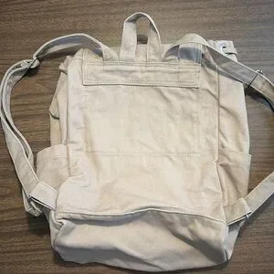 BAGGU | Bags | Baggu Canvas Drawstring Backpack Beige | Poshmark display picture 3